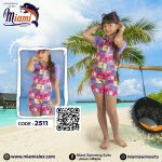 مايوه سلوبيت ميامى بناتى – 2511 Miami girls sun suit swimwear