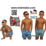 شورت ميامى اولادى مطبوع – 2423 Miami boy printed swim shorts