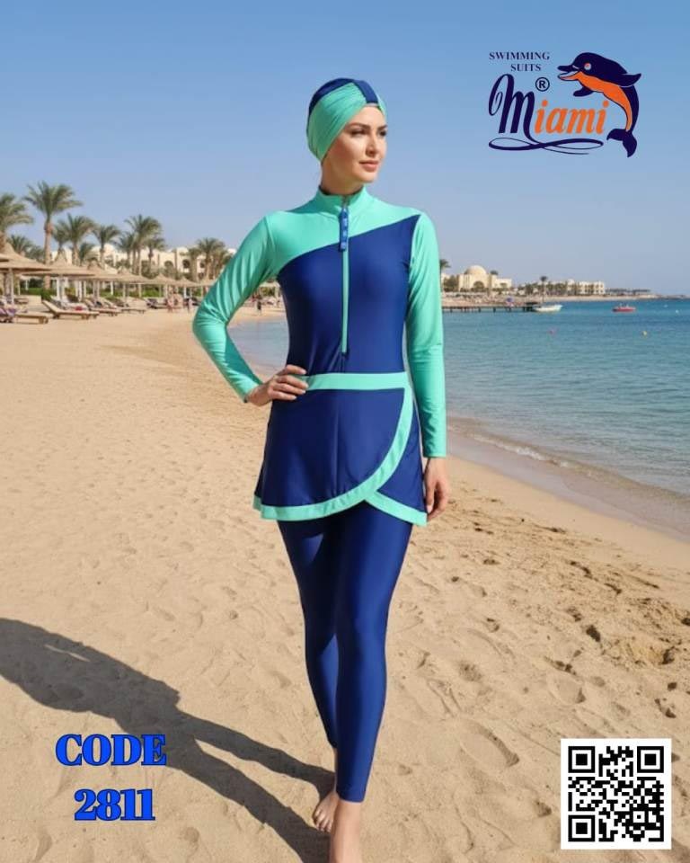 مايوه ميامى بوركيني سادهxساده 2811 - الصورة 3