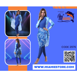 مايوه ميامى بوركيني مطبوع 2976