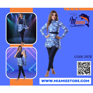 مايوه ميامى بوركيني مطبوع 2978
