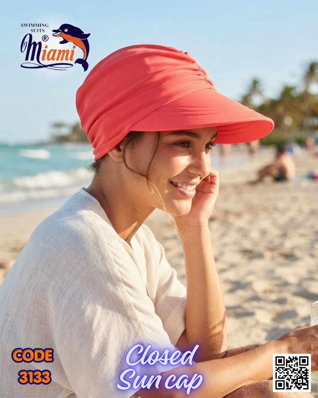 كاب بحر وشمس حريمي درابيه فاخرة من ميامي – كود 3133 - الصورة 3